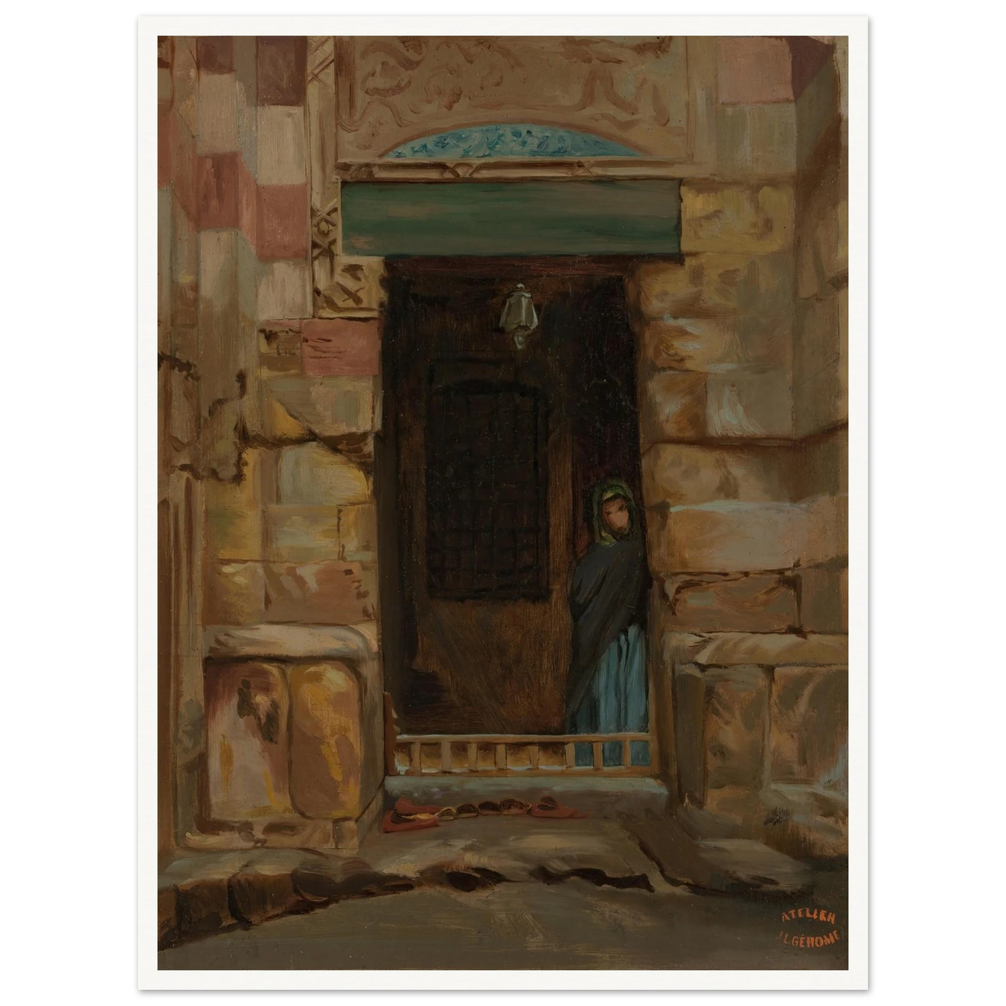 Arab Woman in a Doorway (1870) Art Print | Jean Leon Gerome-Quipham Collections