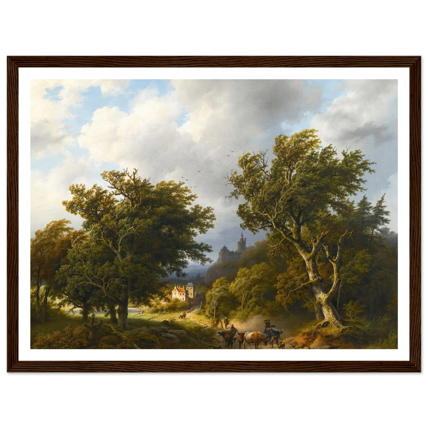The gust of wind (1855) Art Print | Barend Cornelis Koekkoek-Quipham Collections