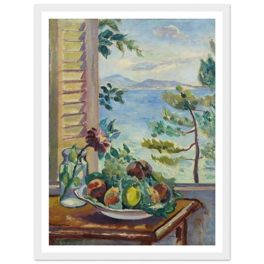 Pêches et raisins à la fenêtre (1920) Art Print | Henri Manguin-Quipham Collections