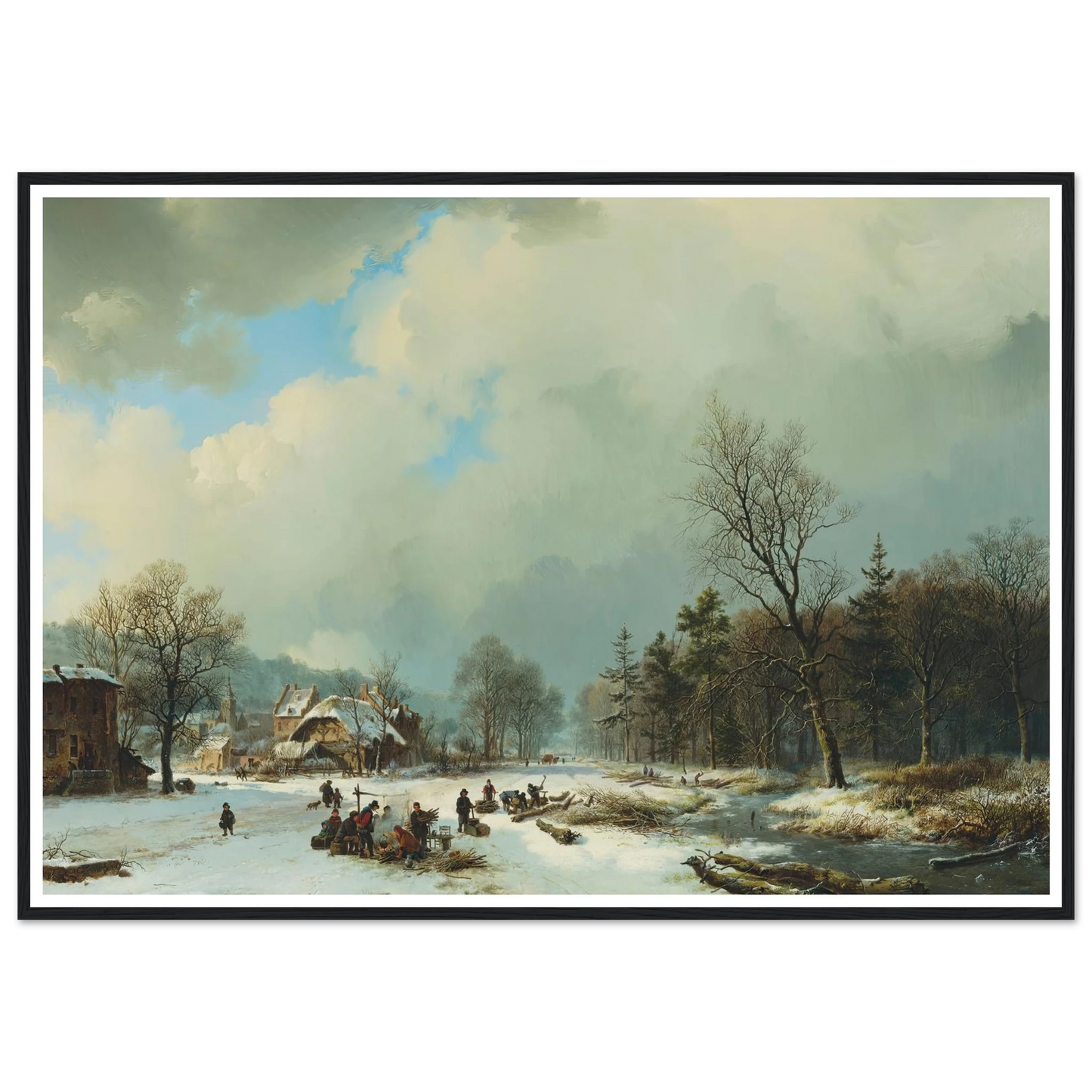 Winter scene (1831) Art Print | Barend Cornelis Koekkoek-Quipham Collections