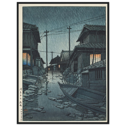 Kawarago no yau (Night rain at Kawarago) (1947) Art Print | Kawase Hasui-Quipham Collections