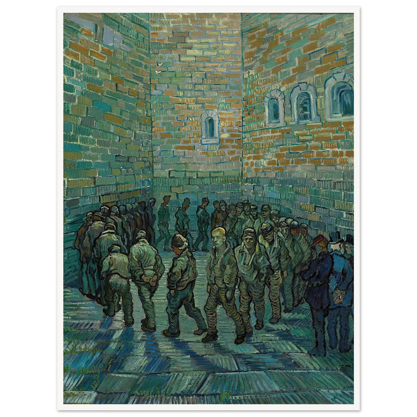 The Prison Courtyard (1890) Art Print | Vincent van Gogh-Quipham Collections
