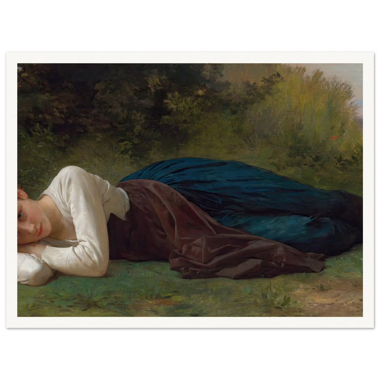 Le Repos (Jeune Fille Couchée) (1880) Art Print | William Bouguereau-Quipham Collections