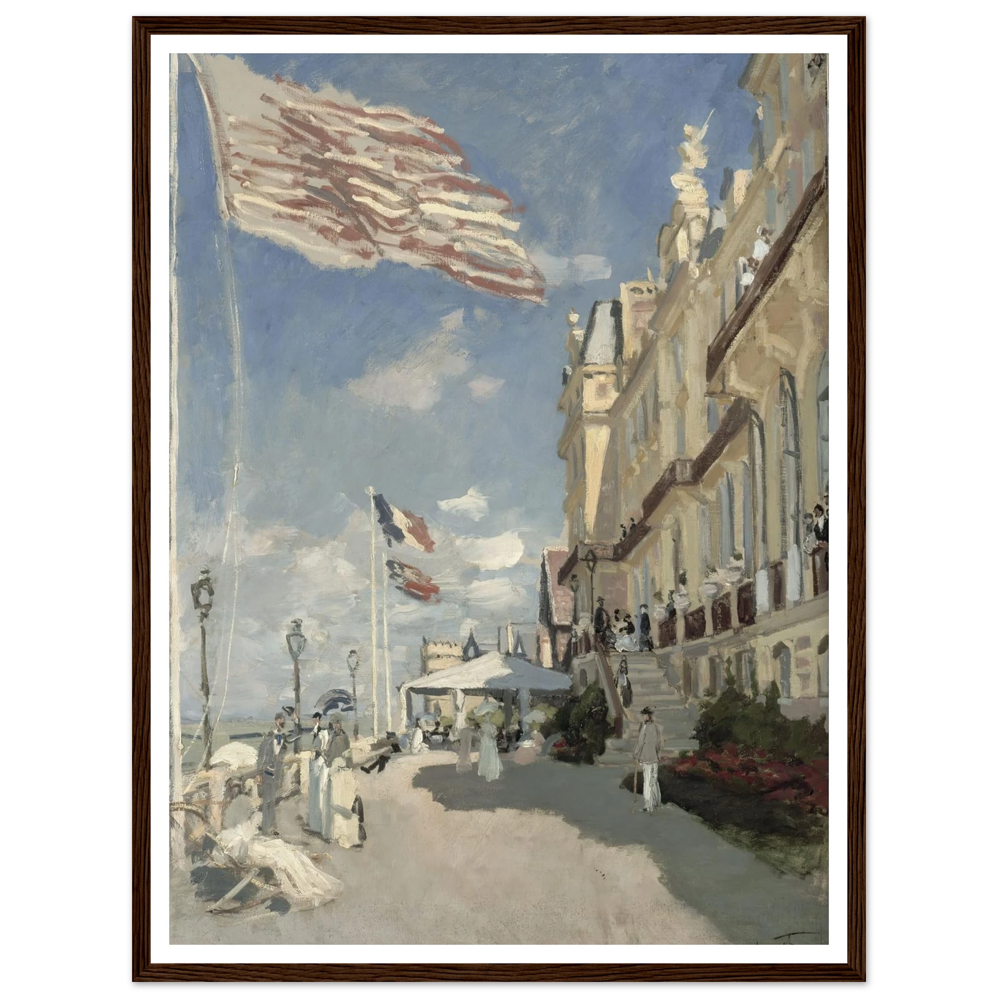 Hôtel des roches noires. Trouville (1870) Art Print | Claude Monet-Quipham Collections