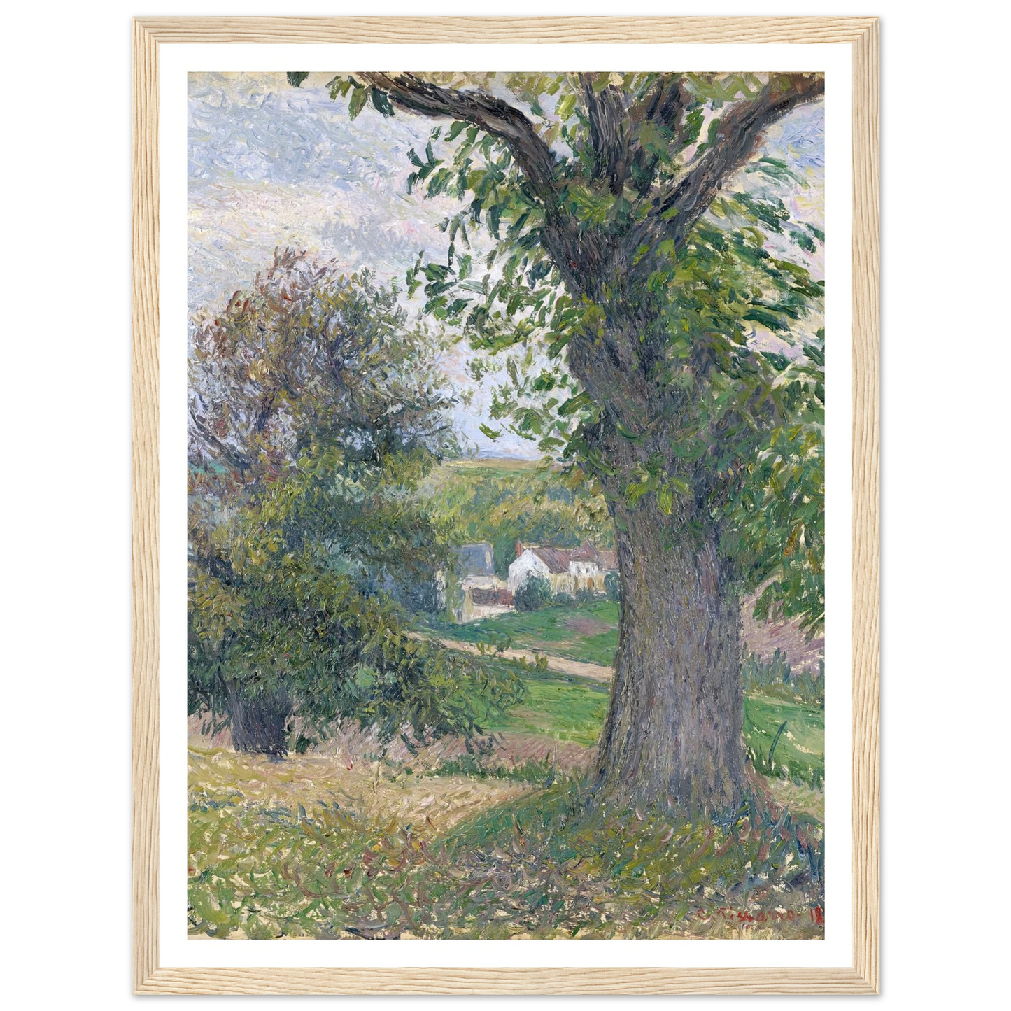 Chestnut Trees in Osny (1883) Art Print | Camille Pissarro-Quipham Collections
