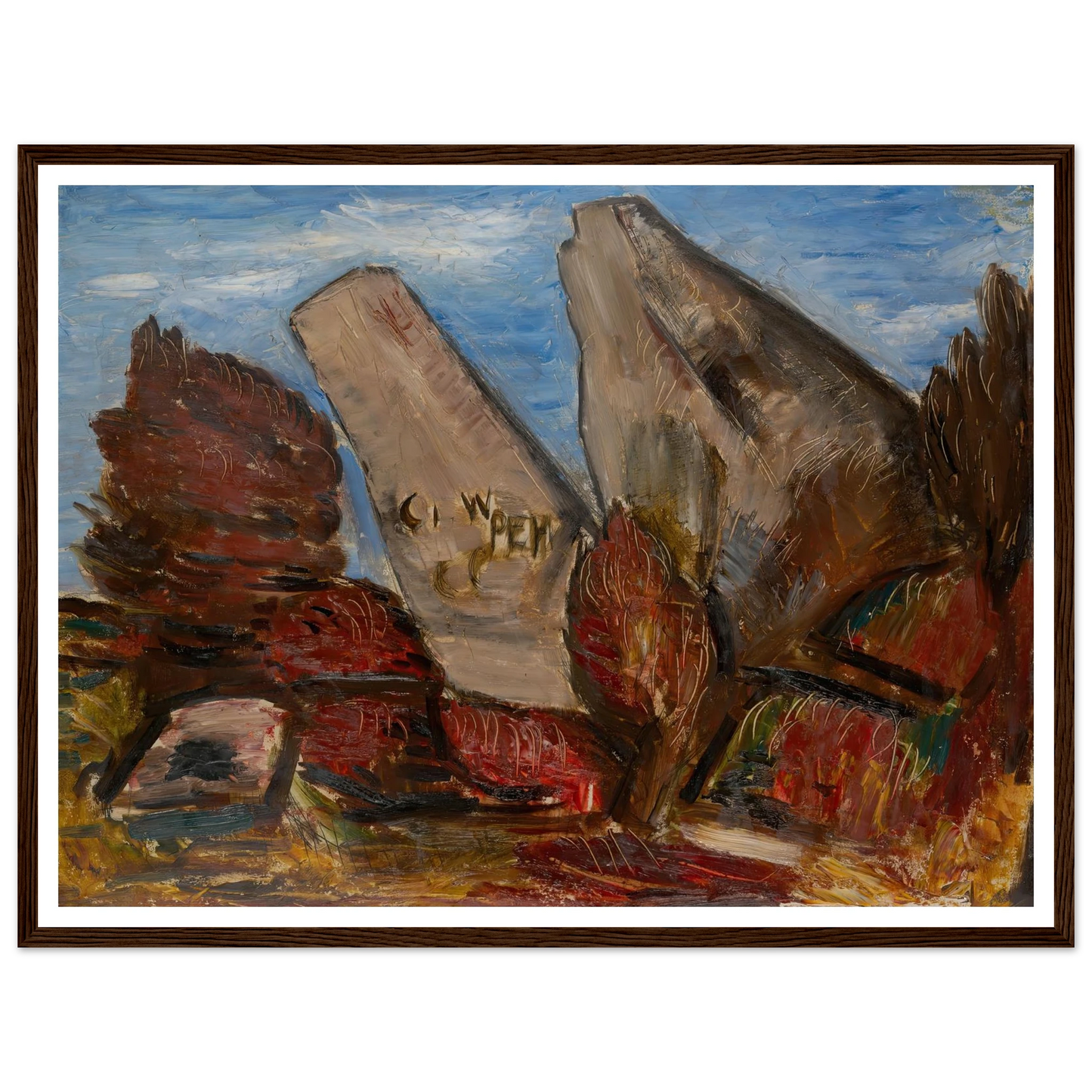 Whale’s Jaw, Dogtown Common, Cape Ann, Massachusetts (1934) Art Print | Marsden Hartley-Quipham Collections