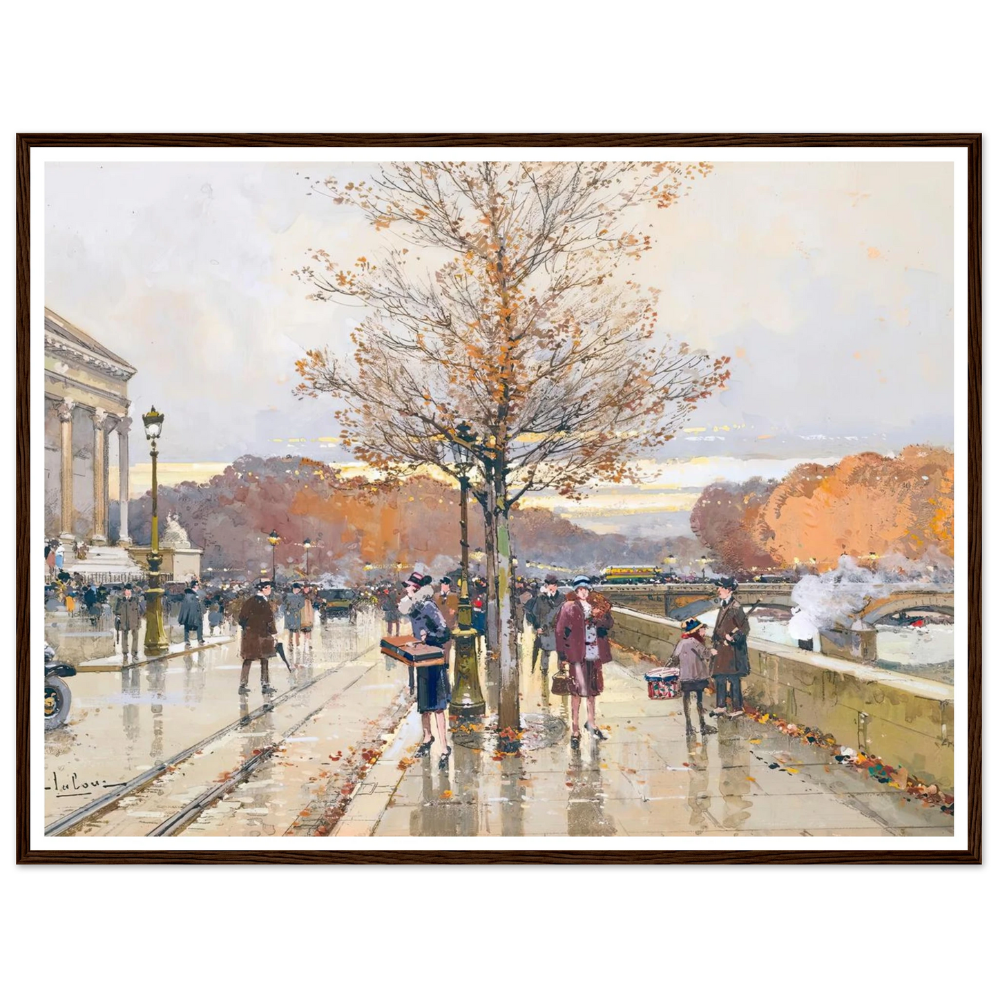 L’assemblée Nationale Et Le Pont De La Concorde Art Print | Eugene Galien Laloue-Quipham Collections