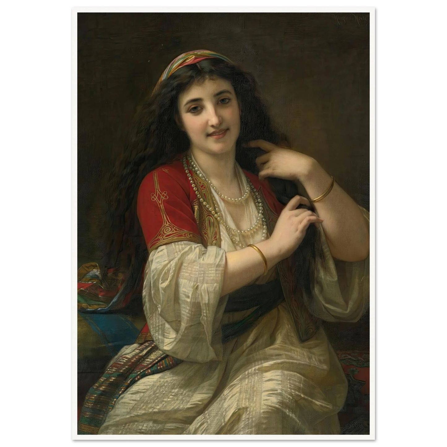 A Turkish Beauty (1868) Art Print | Hugues Merle-Quipham Collections