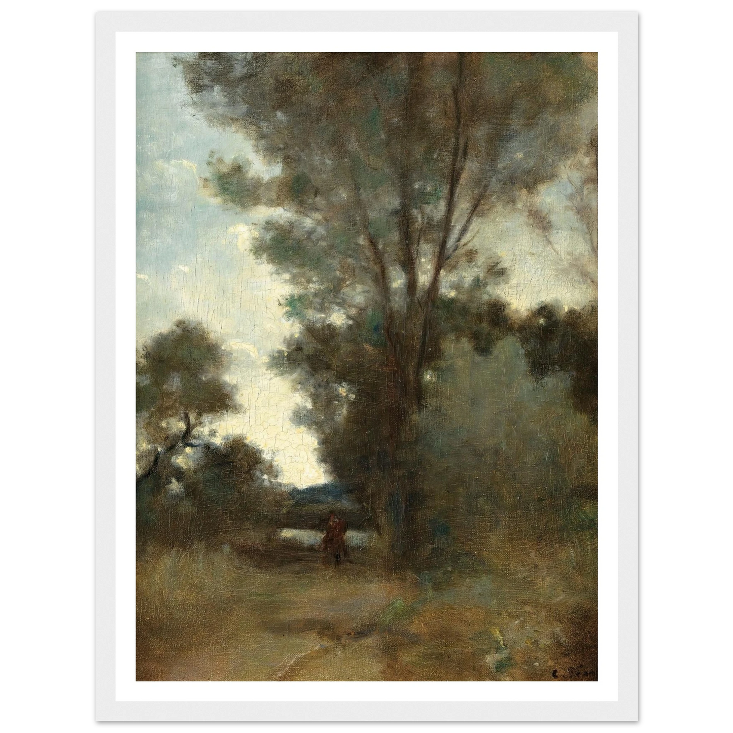 Cavalier À L’orée D’un Bois (circa 1859) Art Print | Camille Pissarro-Quipham Collections