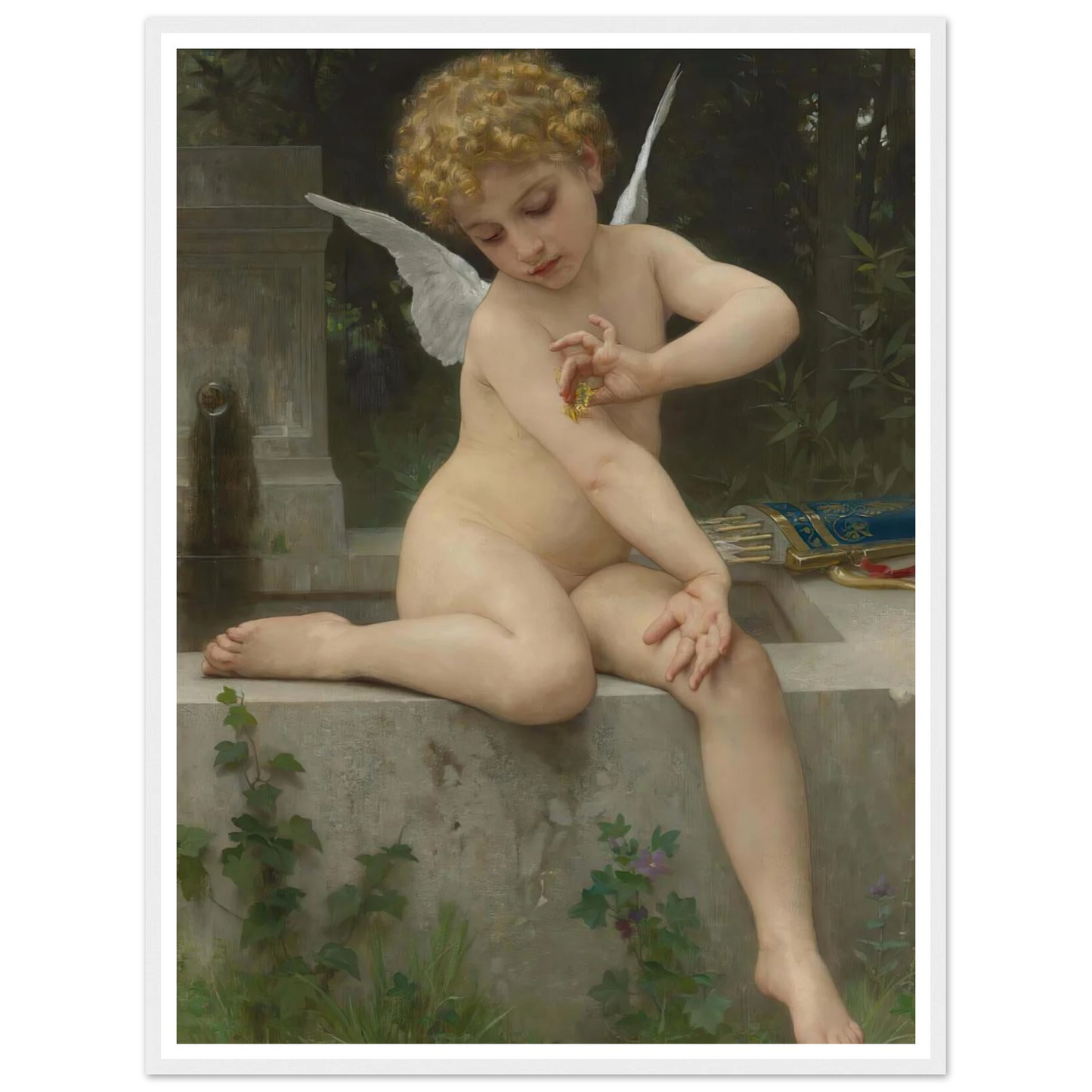 L’amour Au Papillon (1888) Art Print | William Bouguereau-Quipham Collections