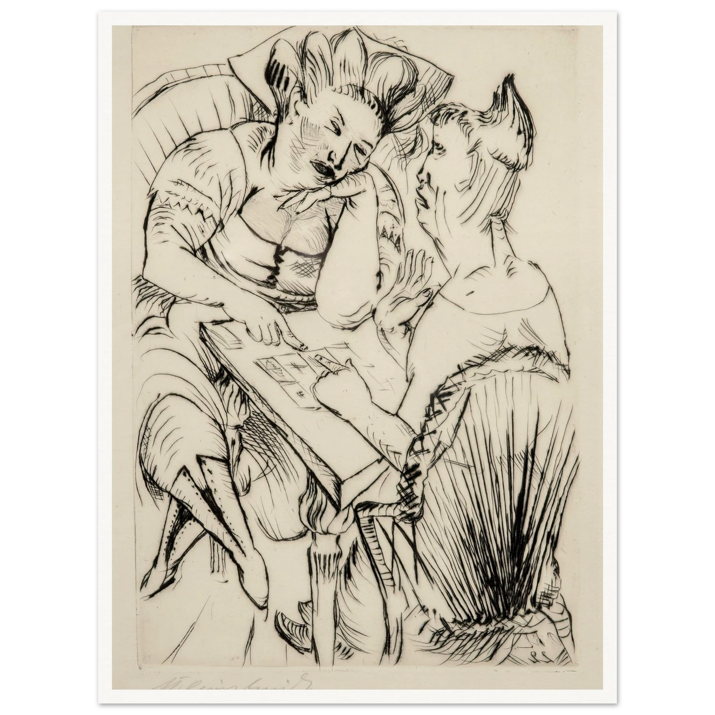 Bei der Kartenlegerin (1922) Art Print | Paul Kleinschmidt-Quipham Collections