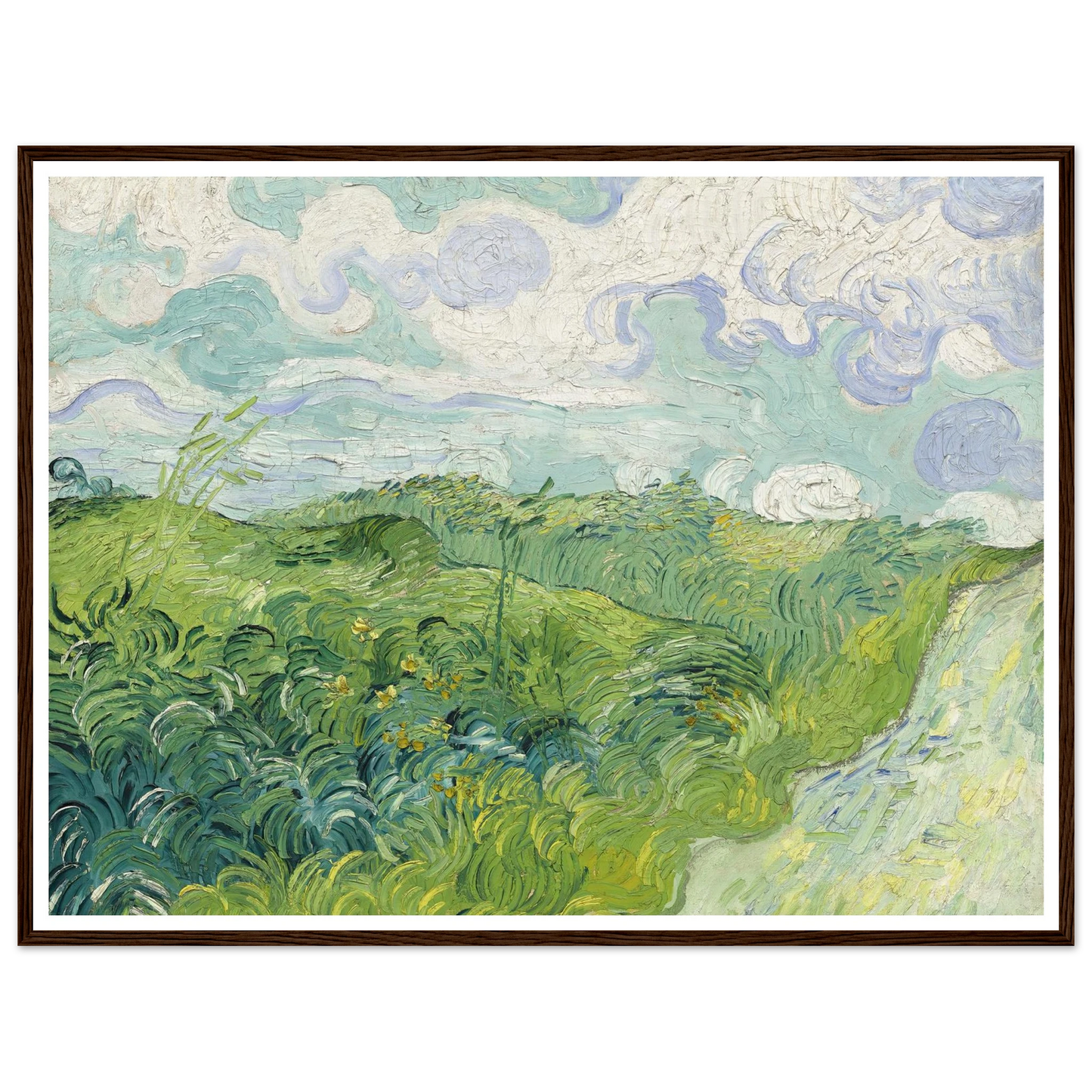 Green Wheat Fields, Auvers (1890) Art Print | Vincent van Gogh-Quipham Collections