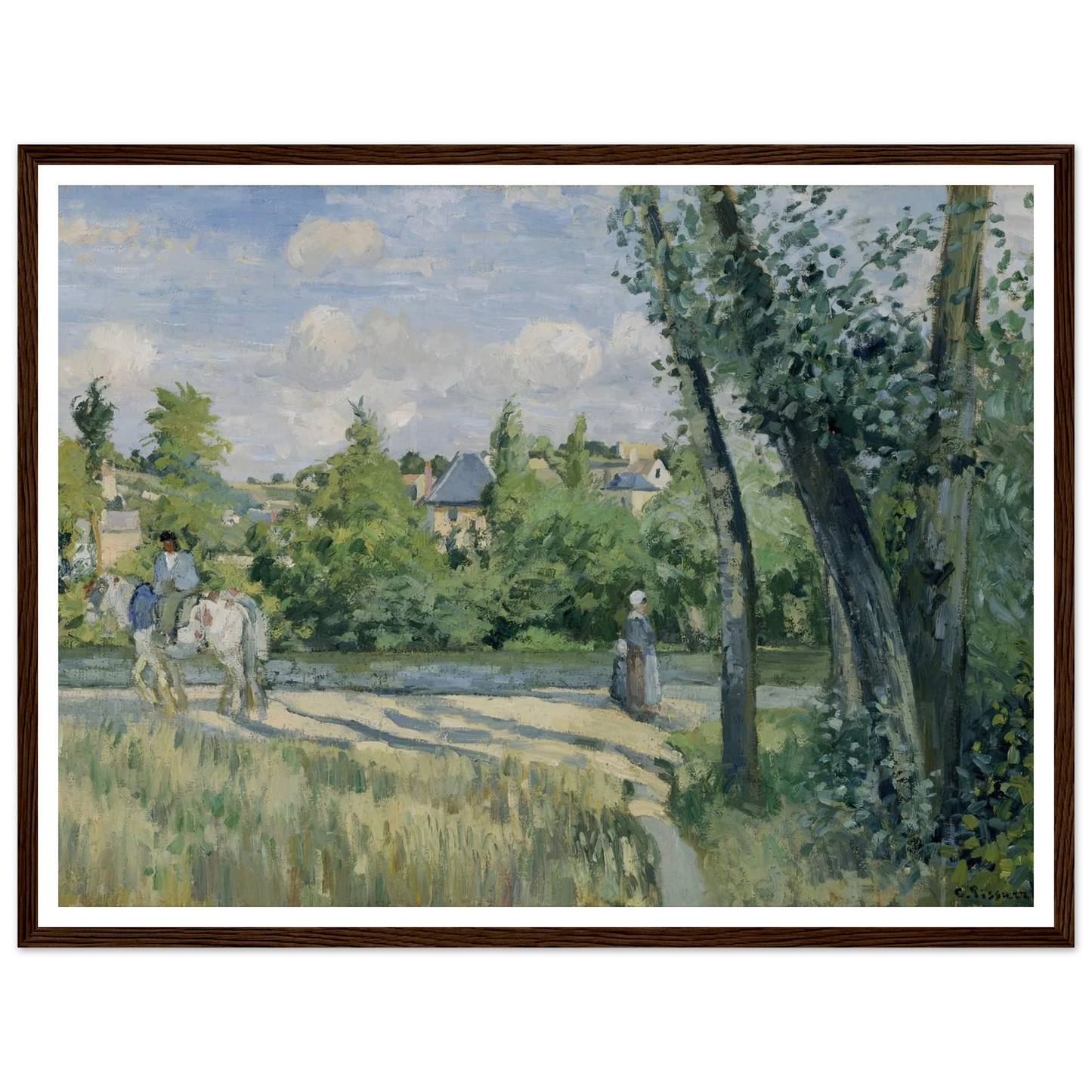 Sunlight on the Road, Pontoise (1874) Art Print | Camille Pissarro-Quipham Collections