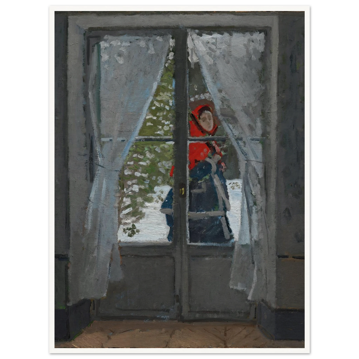 The Red Kerchief (c. 1868–73) Art Print | Claude Monet-Quipham Collections