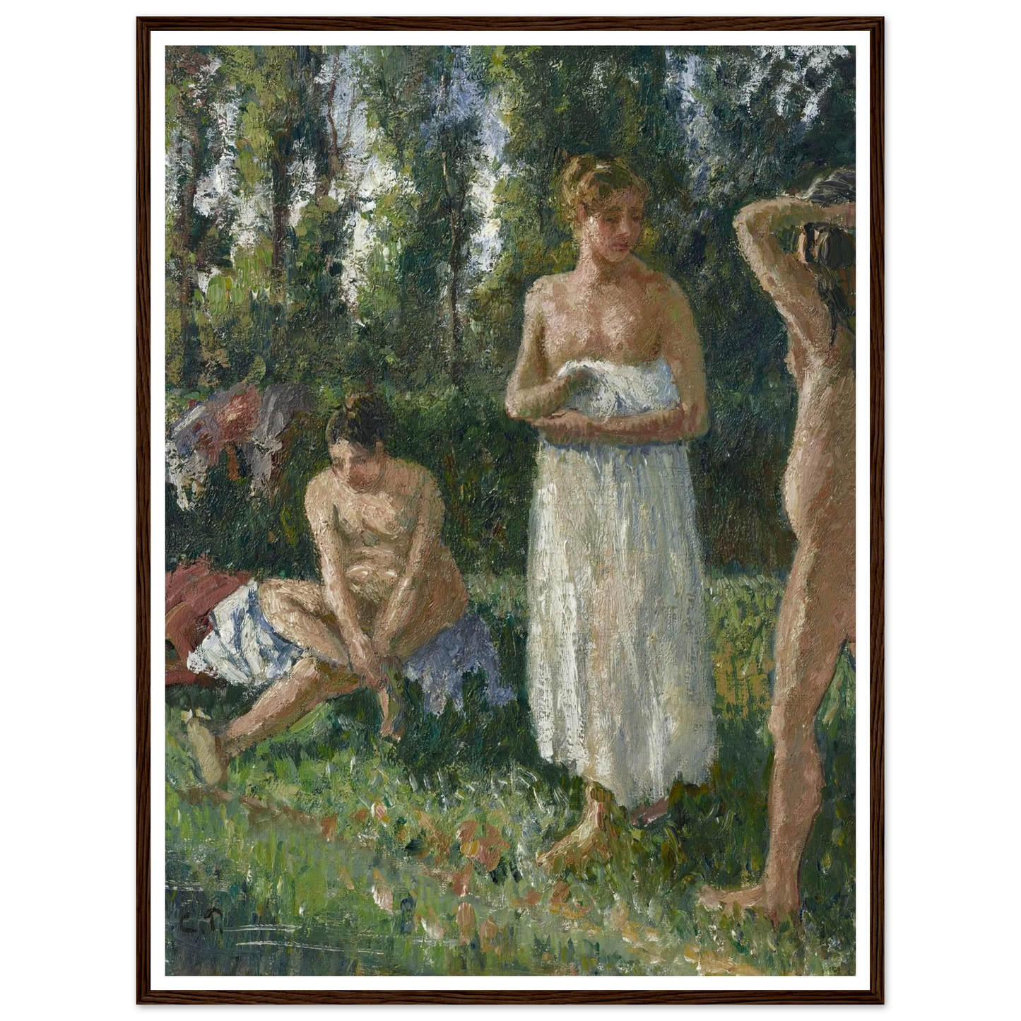 Baigneuses (circa 1895) Art Print | Camille Pissarro-Quipham Collections