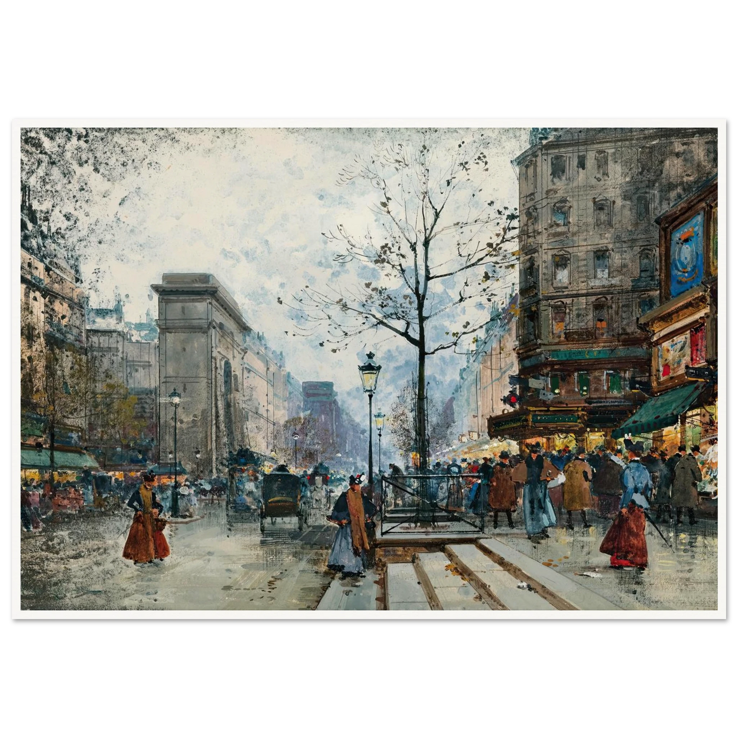 Paris, La Porte Saint-Denis Art Print | Eugene Galien Laloue-Quipham Collections