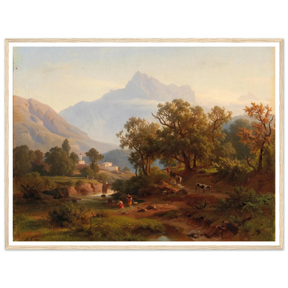 Region In South Tyrol–landscape In The Morning Light Art Print | August Behrendsen-Quipham Collections