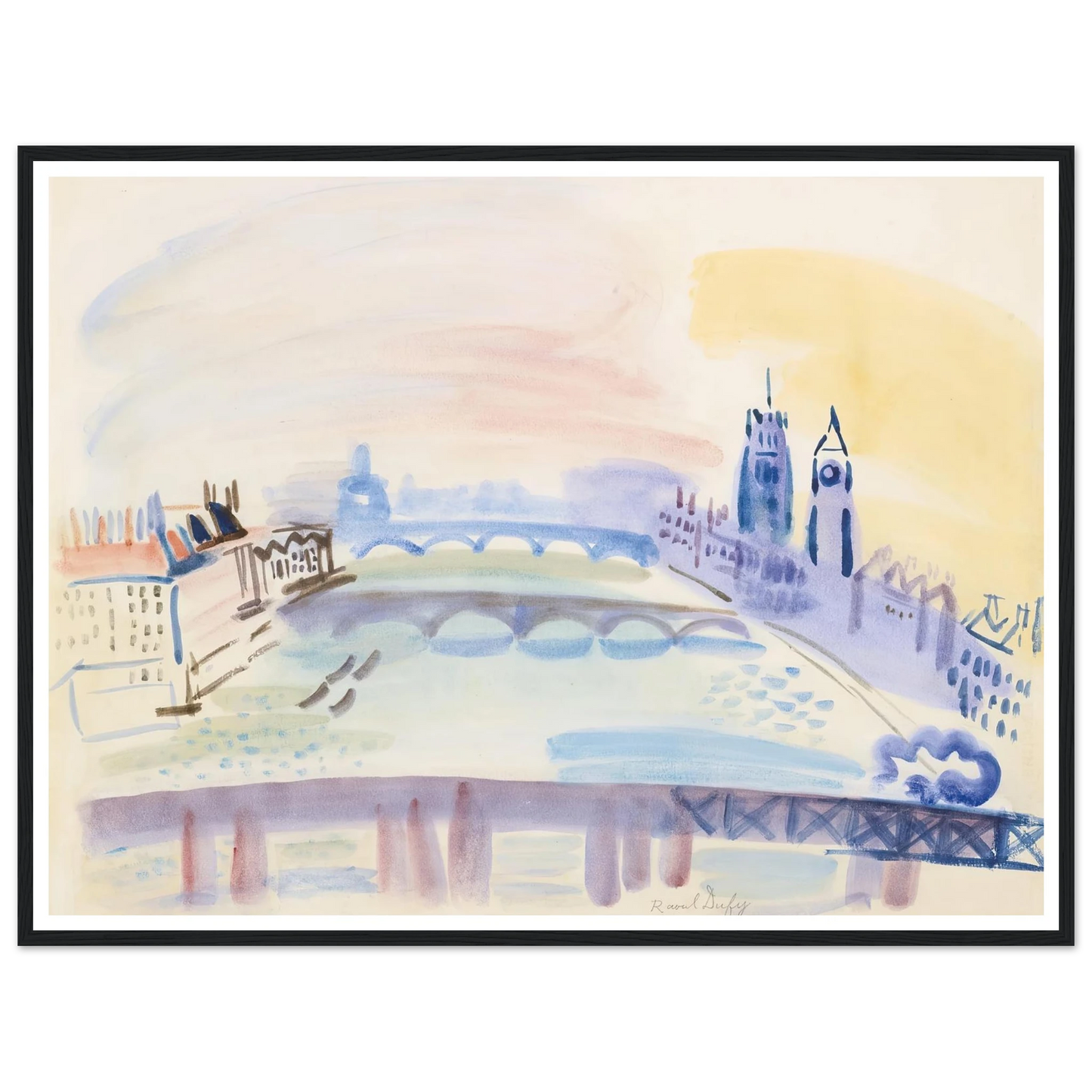 La Tamise, Londres (ca 1932) Art Print | Raoul Dufy-Quipham Collections