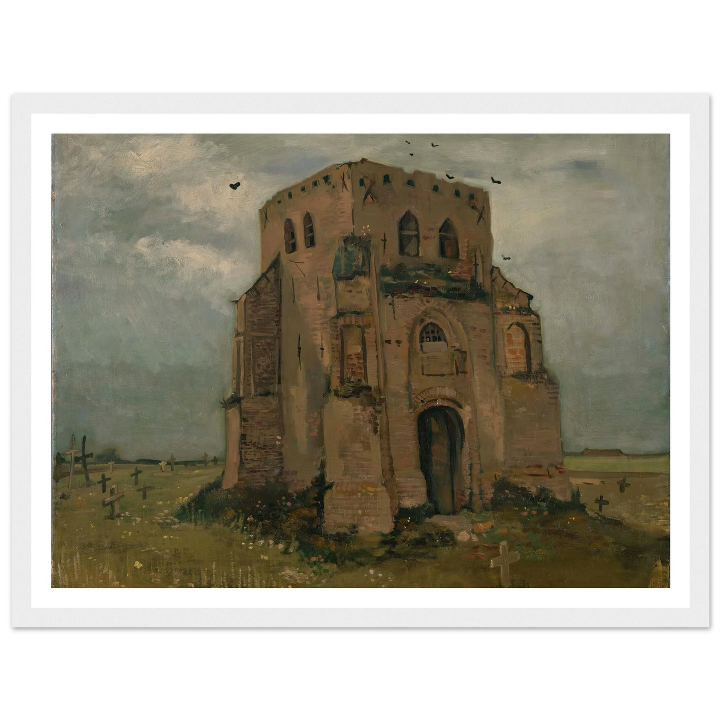 The old church tower at Nuenen (`The peasants’ churchyard’) (1885) Art Print | Vincent van Gogh-Quipham Collections