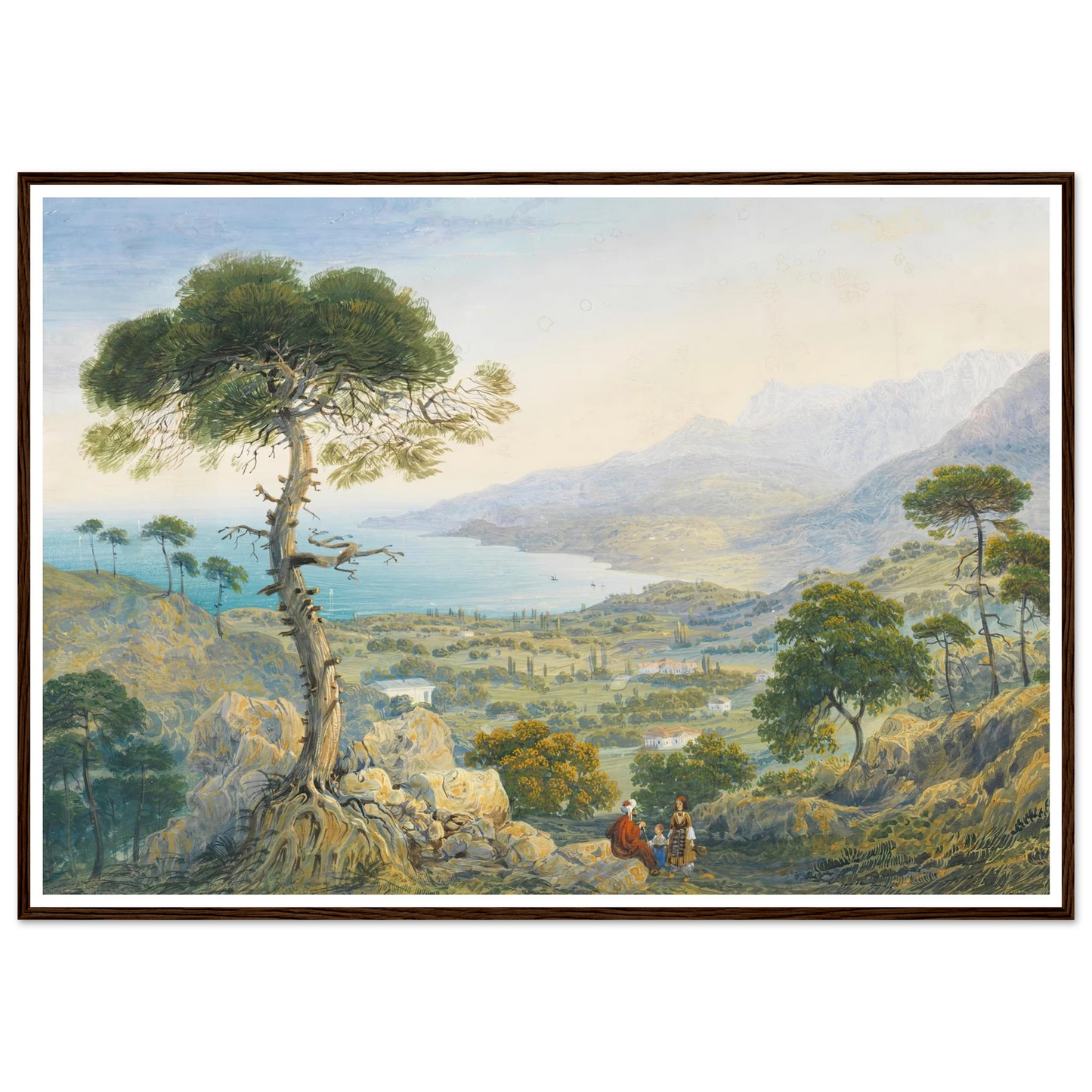 Krimlandschaft mit Meeresbucht (1844) Art Print | Carlo Bossoli-Quipham Collections