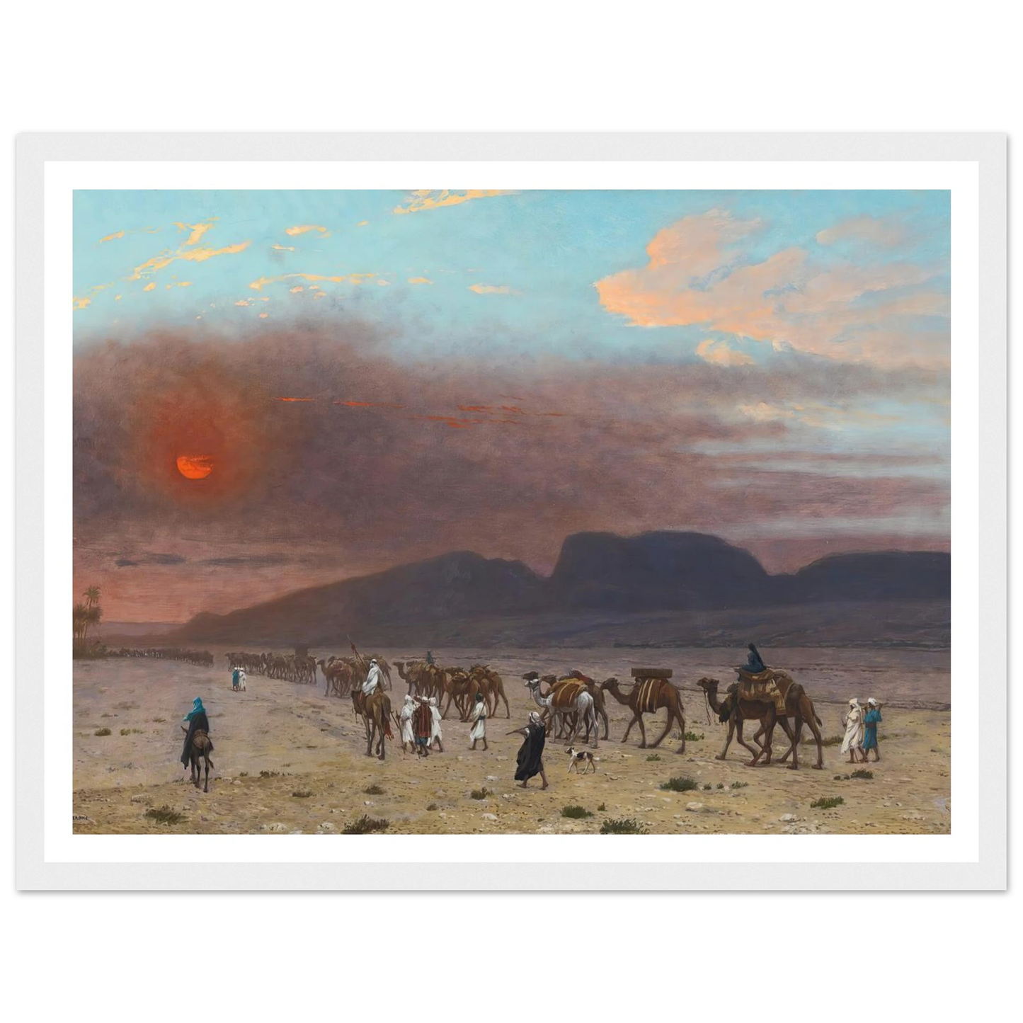 Caravane Dans Le Desert Art Print | Jean Leon Gerome-Quipham Collections