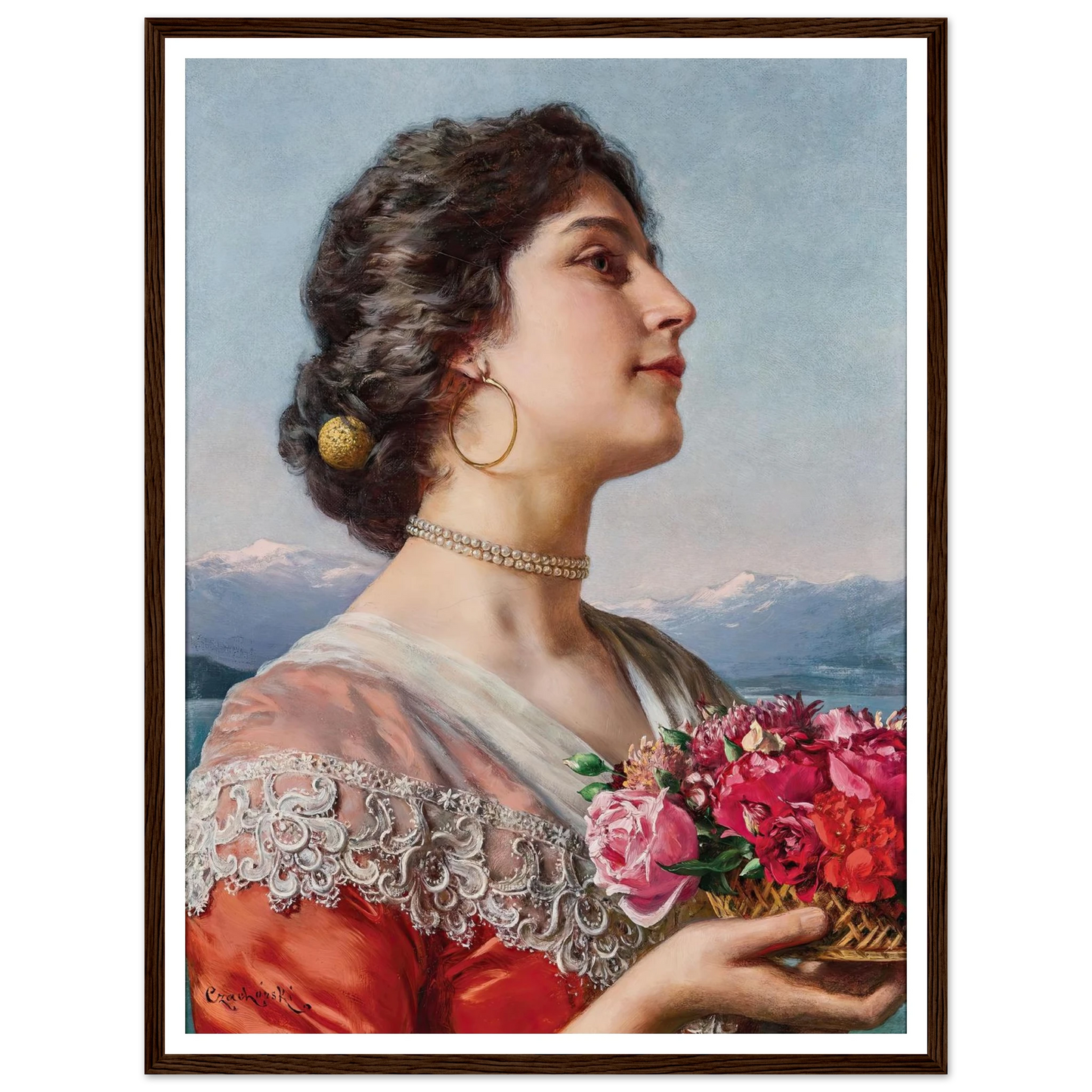 Young flower seller Art Print | Wladyslaw Czachorski-Quipham Collections