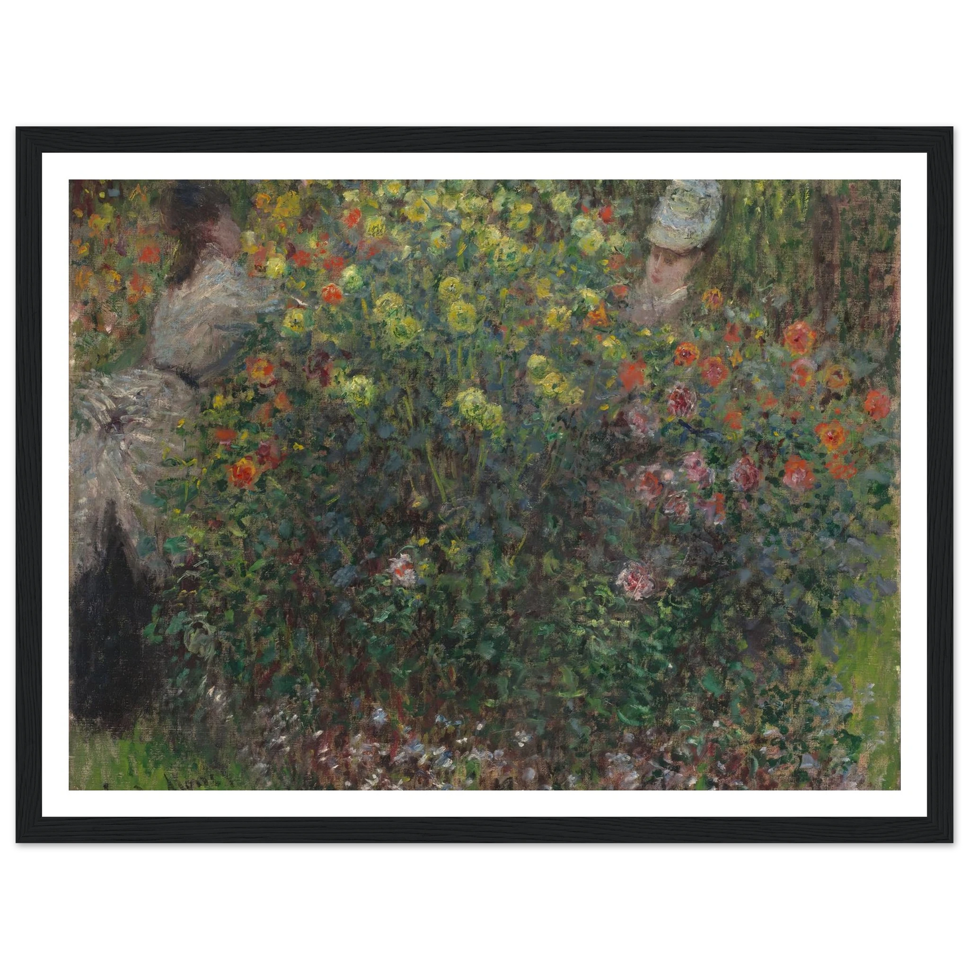 Ladies in Flowers (1875) Art Print | Claude Monet-Quipham Collections