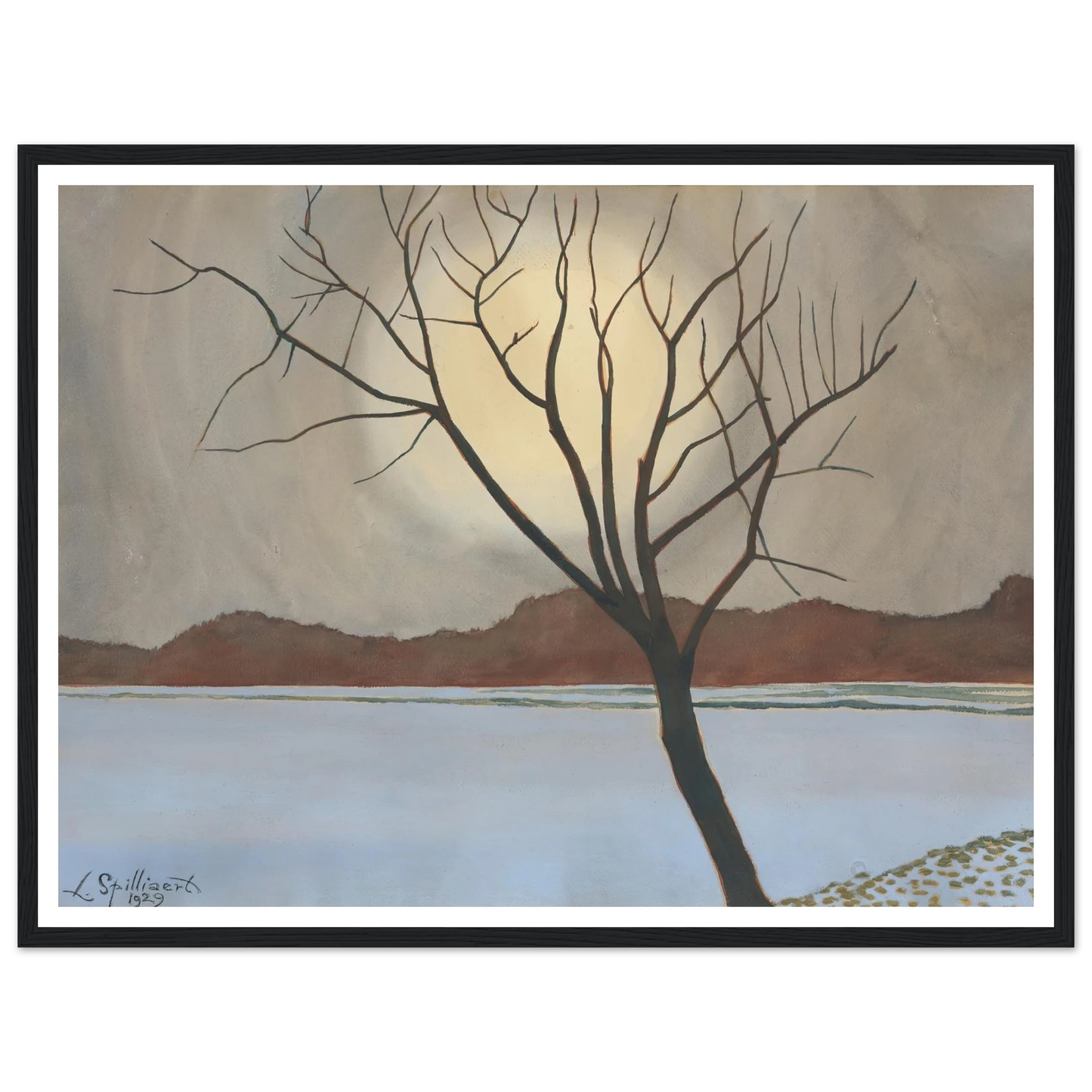Landschap met boom op het voorplan (from 1929 until 1930) Art Print | Leon Spilliaert-Quipham Collections