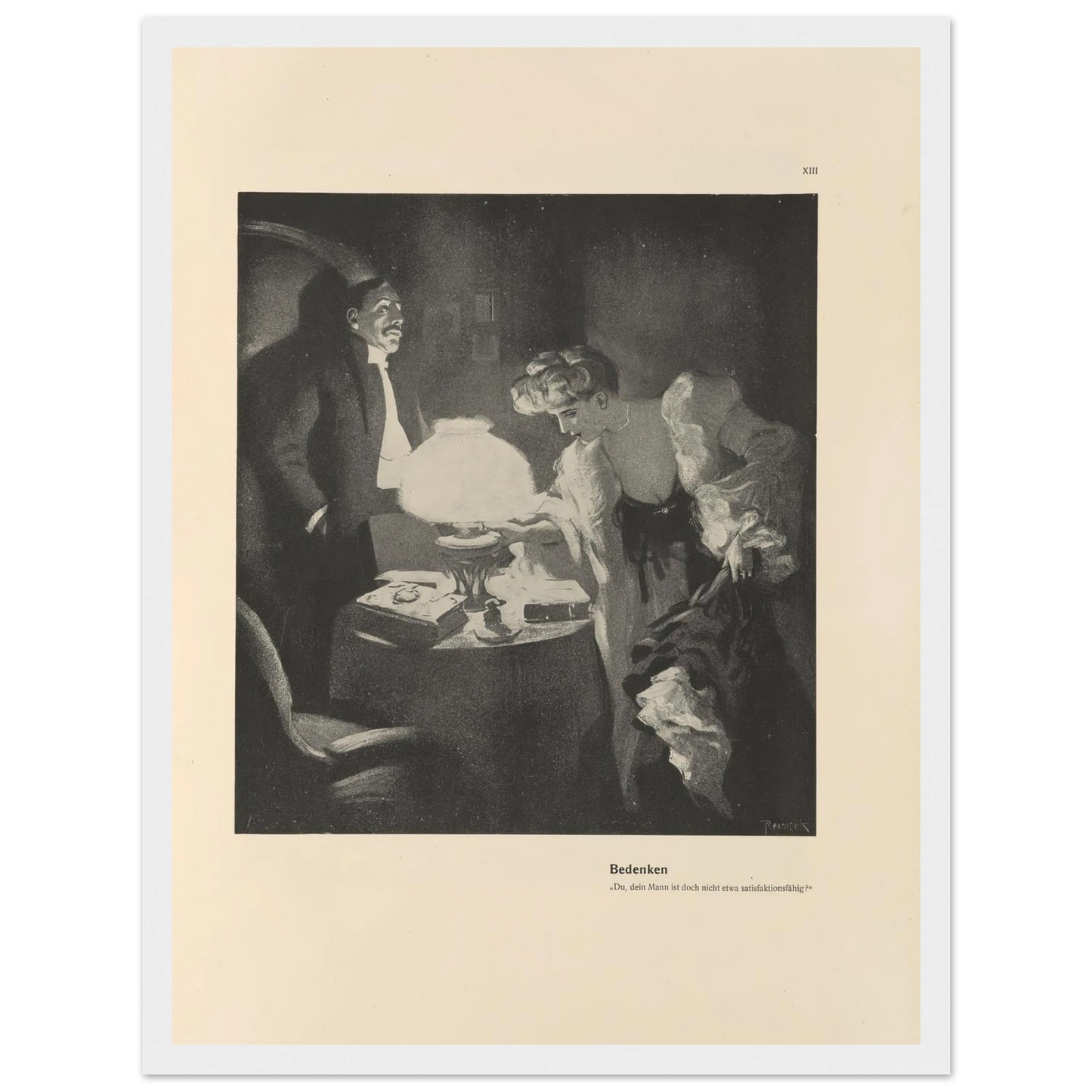 Bedenken (1908) Art Print | Ferdinand Freiherr von Reznicek-Quipham Collections