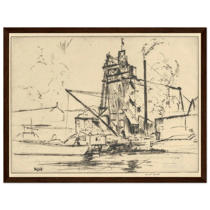 Bridgeport Docks (probably 1918) Art Print | Ernest Haskell-Quipham Collections