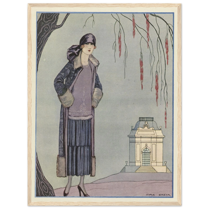 Le Belvédère ; Robe-Manteau, de Worth (1924) Art Print | George Barbier-Quipham Collections