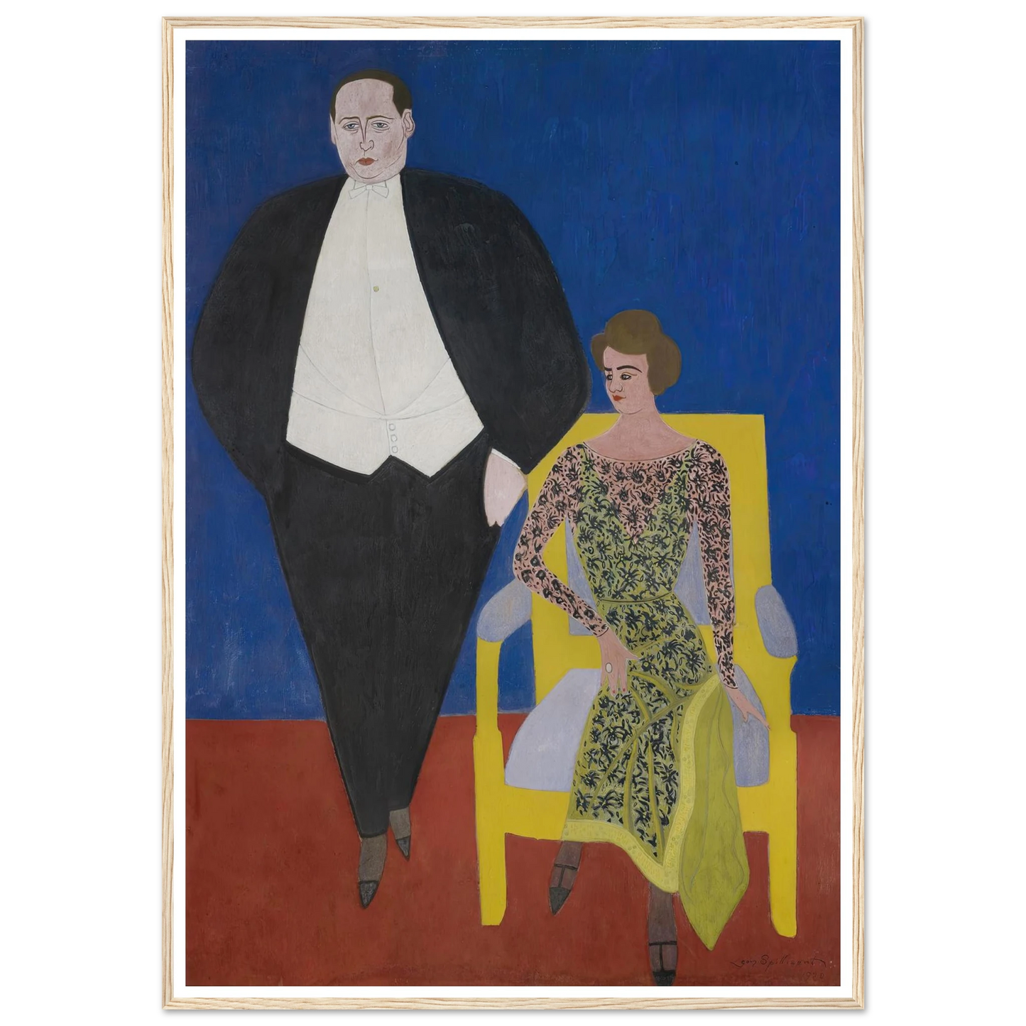 Portrait of Gustave en Norine Van Hecke (1920) Art Print | Leon Spilliaert-Quipham Collections