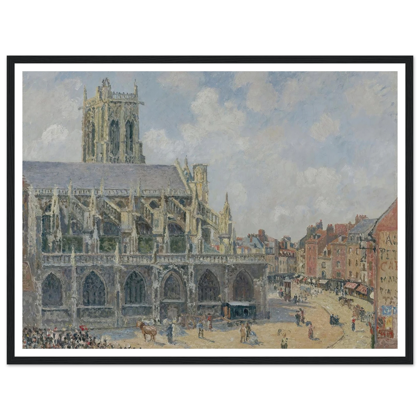 L’église Saint-Jacques À Dieppe, Matin, Soleil (1901) Art Print | Camille Pissarro-Quipham Collections