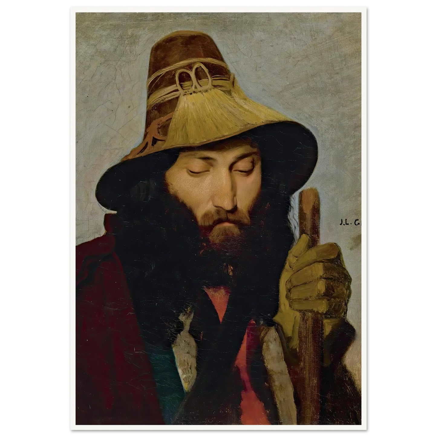 Portrait Of An Italian Man Art Print | Jean Leon Gerome-Quipham Collections