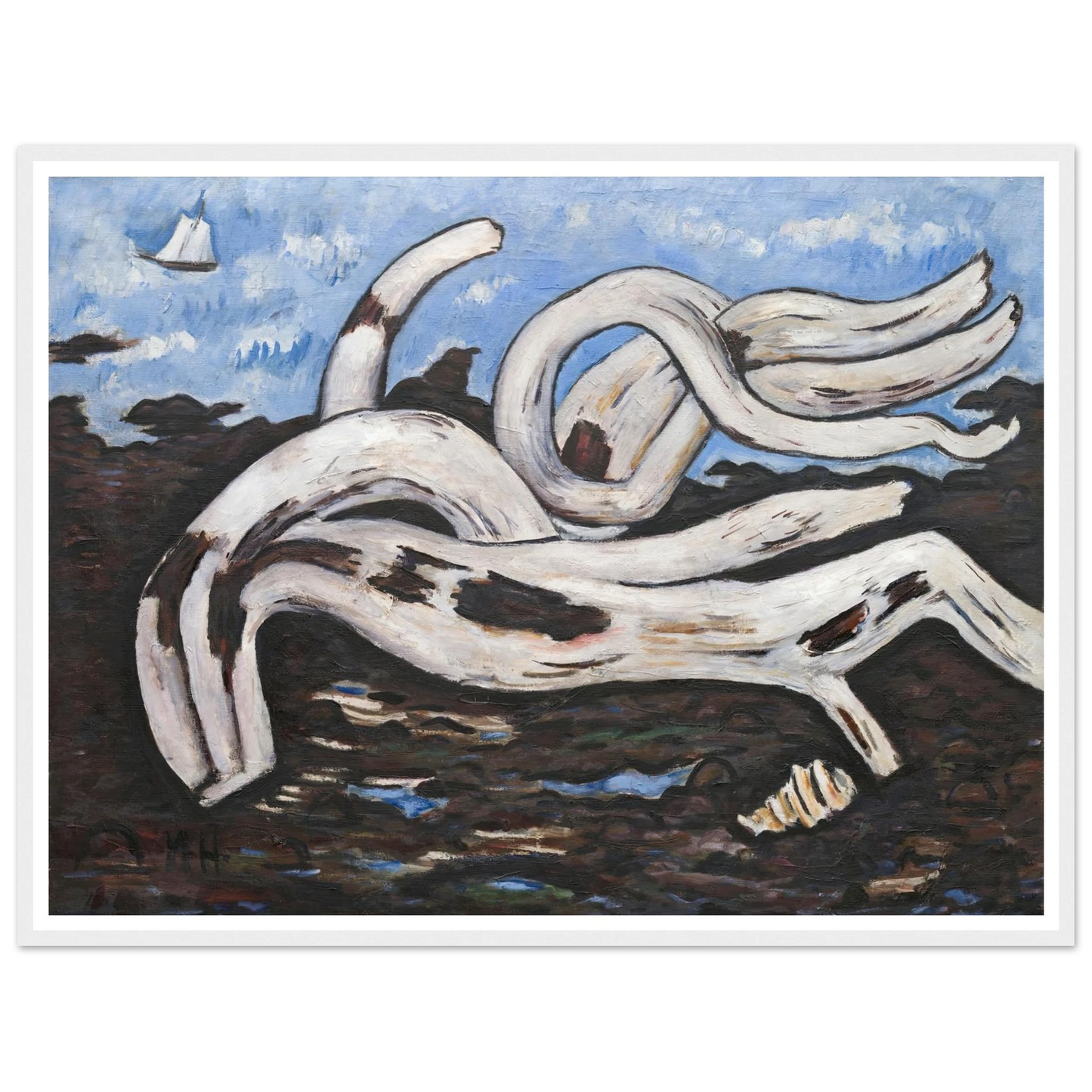 Driftwood on the Bagaduce (1939–40) Art Print | Marsden Hartley-Quipham Collections
