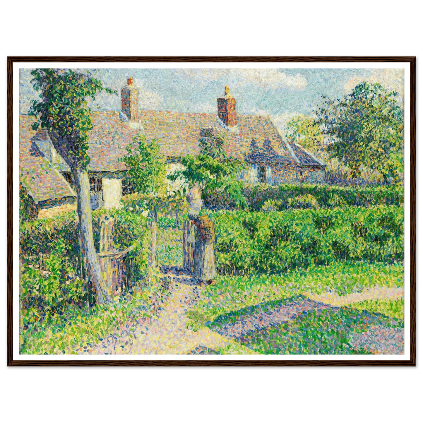 Peasants’ houses, Eragny (1887) Art Print | Camille Pissarro-Quipham Collections
