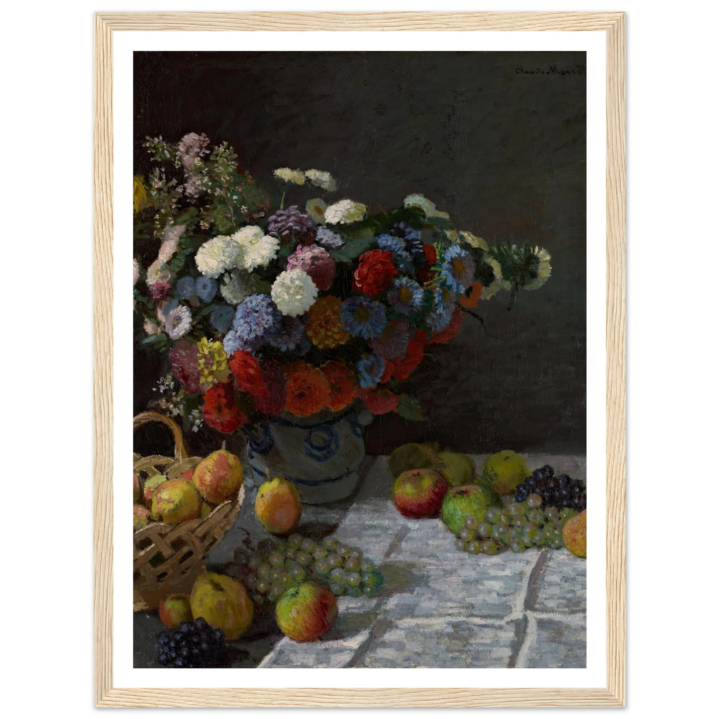 Still Life with Flowers and Fruit (1869) Art Print | Claude Monet-Quipham Collections