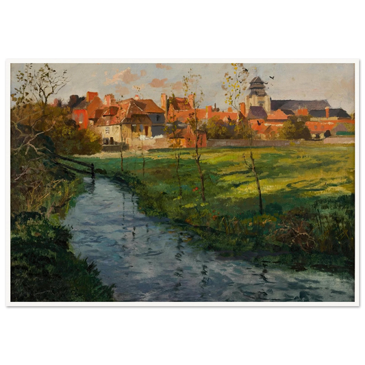 Village by a Stream Art Print | Frits Thaulow-Quipham Collections