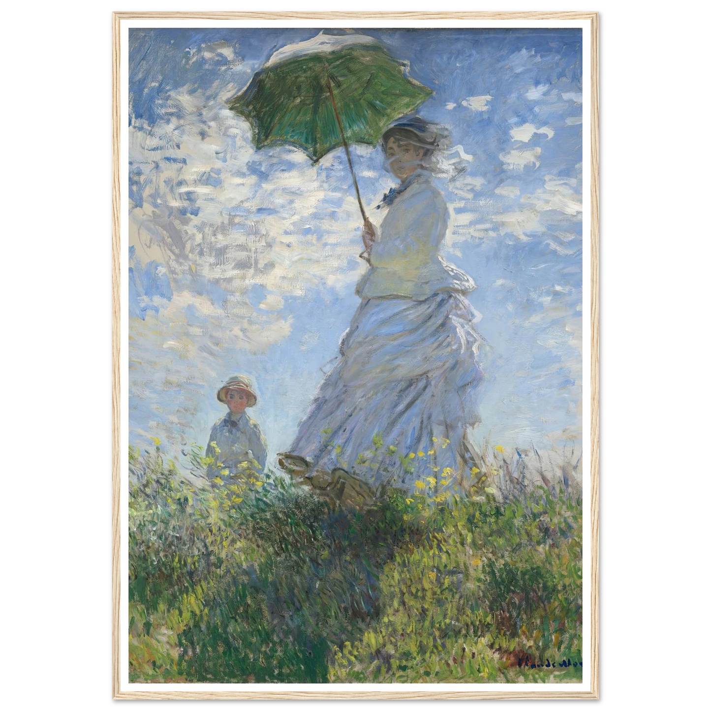 Woman with a Parasol – Madame Monet and Her Son (1875) Art Print | Claude Monet-Quipham Collections