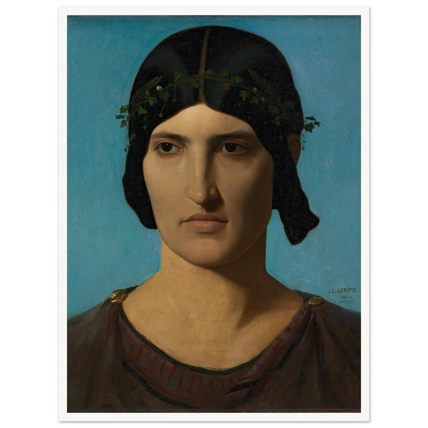 Head of an Italian Woman (1847-1860) Art Print | Jean Leon Gerome-Quipham Collections