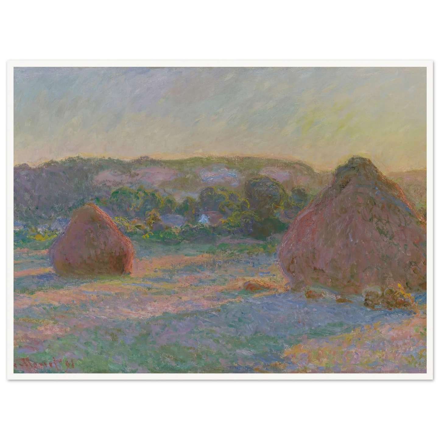 Stacks of Wheat (End of Summer) (1890-91) Art Print | Claude Monet-Quipham Collections