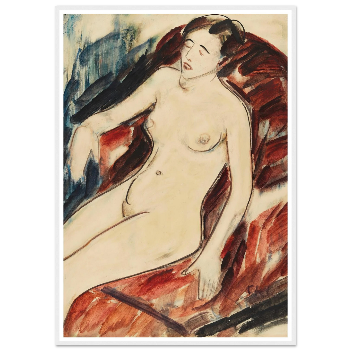 Akt (1922) Art Print | Christian Rohlfs-Quipham Collections