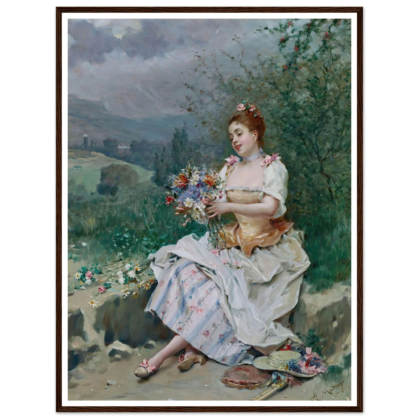 El bouquet de flores Art Print | Raimundo de Madrazo y Garreta-Quipham Collections