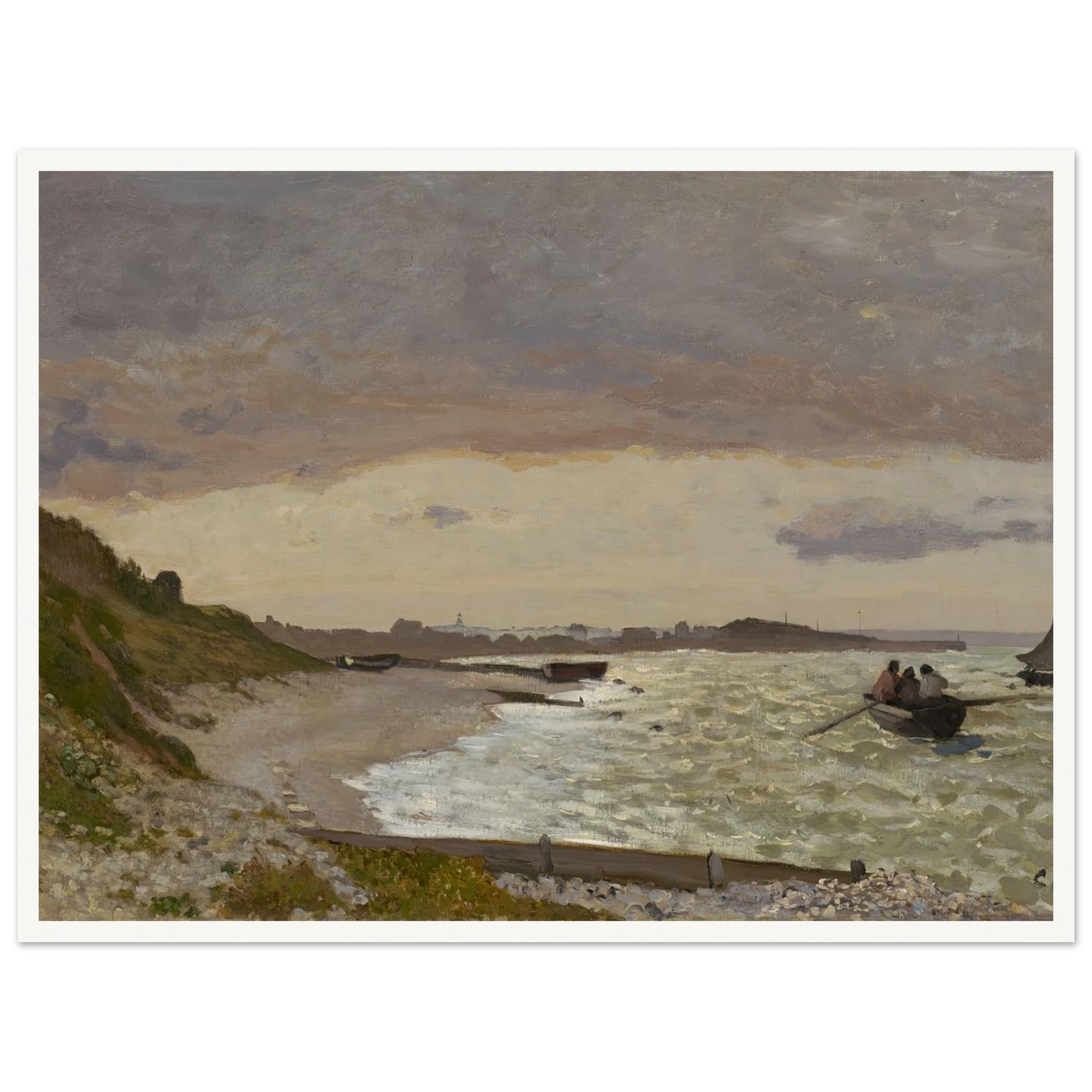 The Seashore at Sainte-Adresse (1864) Art Print | Claude Monet-Quipham Collections