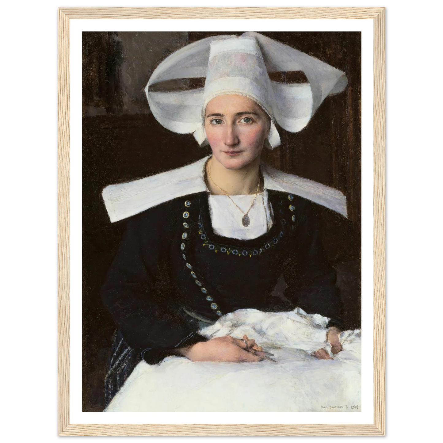 Woman from Brittany (1886) Art Print | Pascal Adolphe Jean Dagnan Bouveret-Quipham Collections