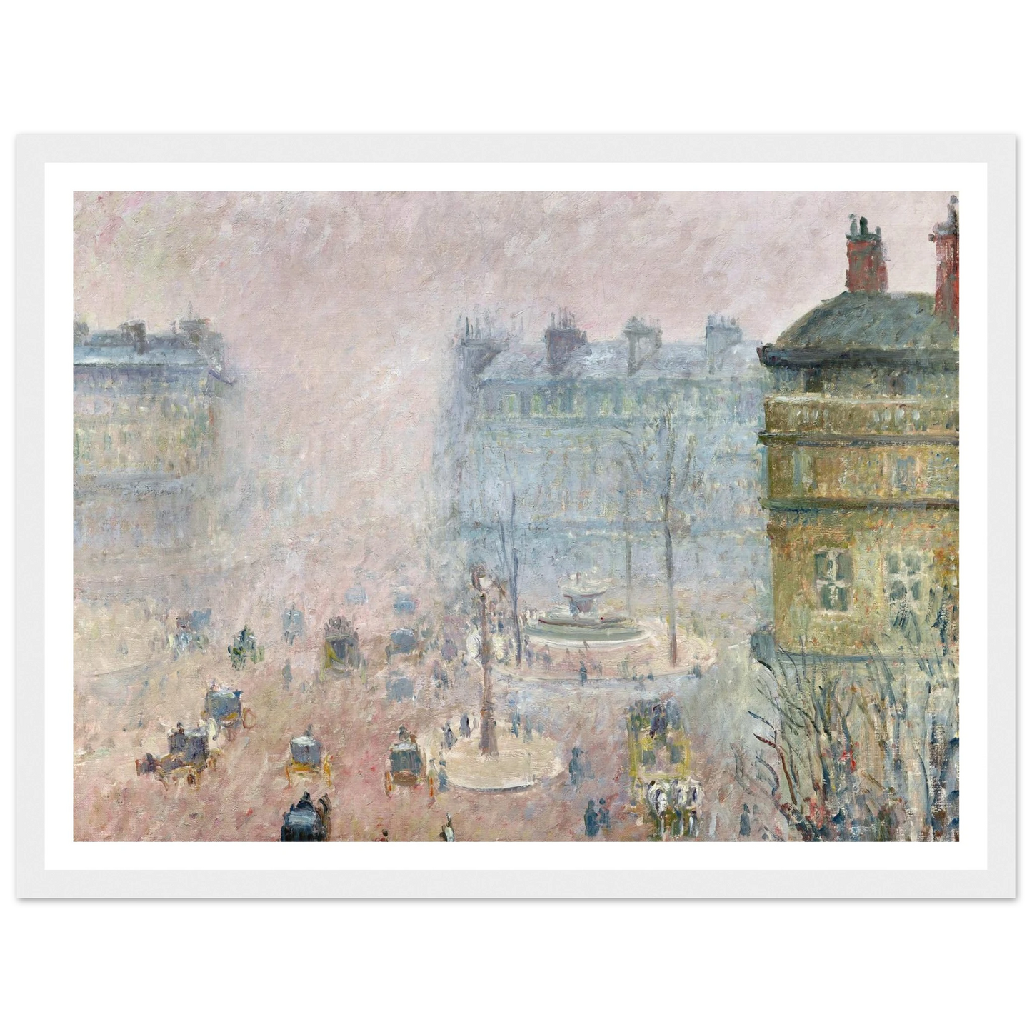Place du Theatre Francais,Fog Effect (1897) Art Print | Camille Pissarro-Quipham Collections