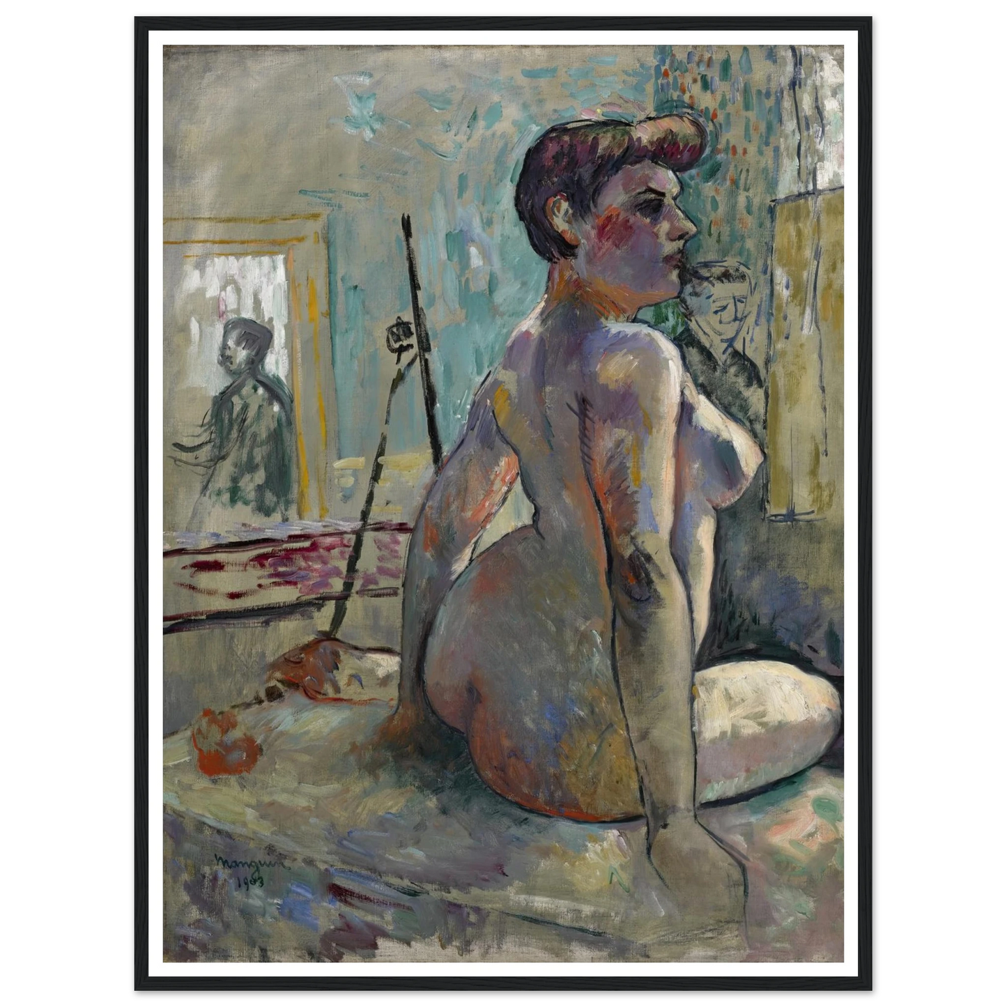 Nu à l’atelier (La Croupe, Rue Boursault) (1903) Art Print | Henri Manguin-Quipham Collections