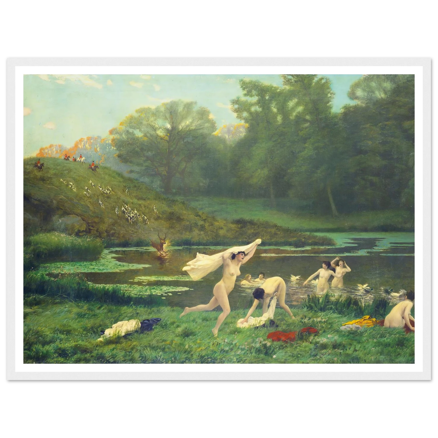 Diane Et Actéon Art Print | Jean Leon Gerome-Quipham Collections
