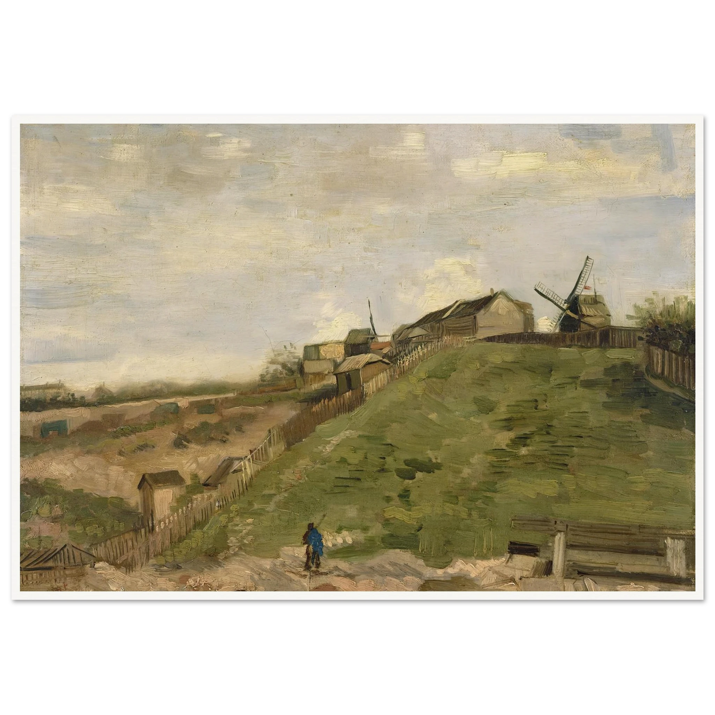 The hill of Montmartre with stone quarry (1886) Art Print | Vincent van Gogh-Quipham Collections