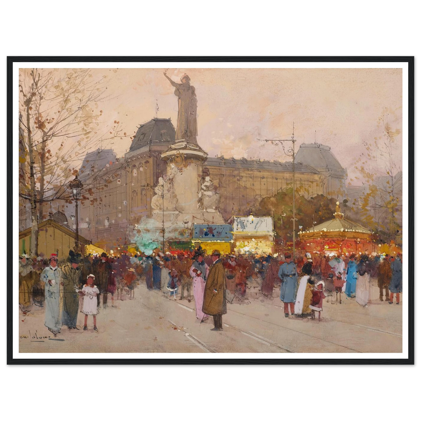 La Place du Republic, Paris Art Print | Eugene Galien Laloue-Quipham Collections